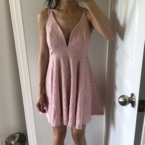 HONEY Chelsea Pink Lacey Dress